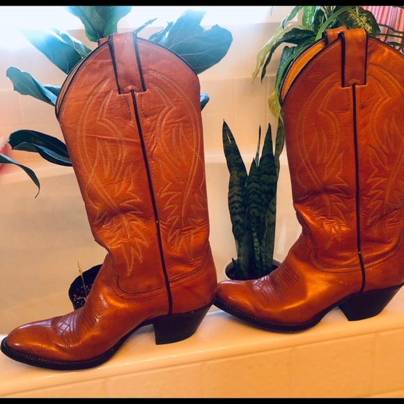 Justin Boots Style 7 4578 RN 7 4579 size 4 1/2C Youth Cowgirl Boots 4.5 - Picture 6 of 12